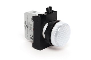 CP Series Plastic with LED 100-230V AC White 22 mm Pilot
